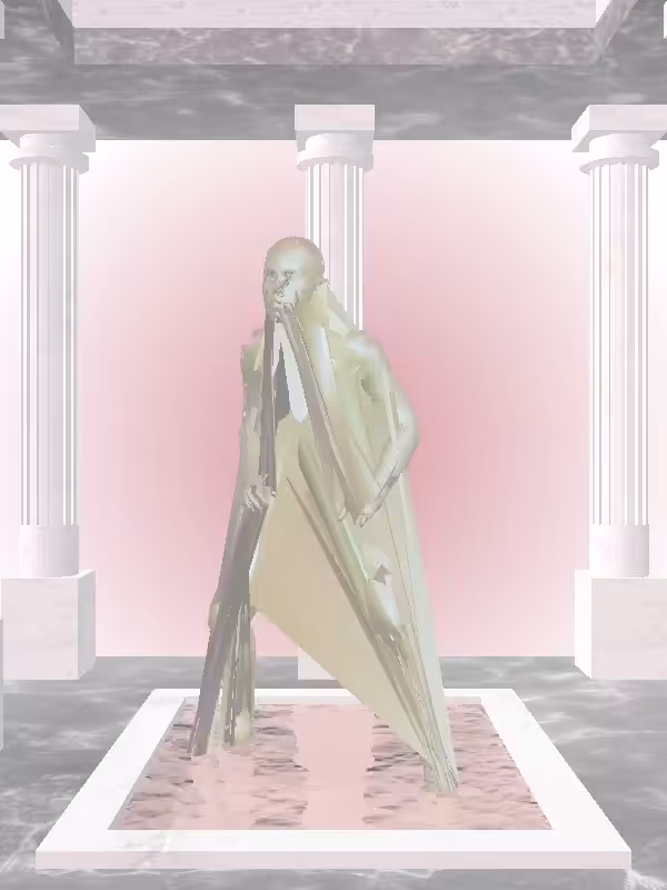 HeavenComputer: The Kicking Olive Rust Woman #3846