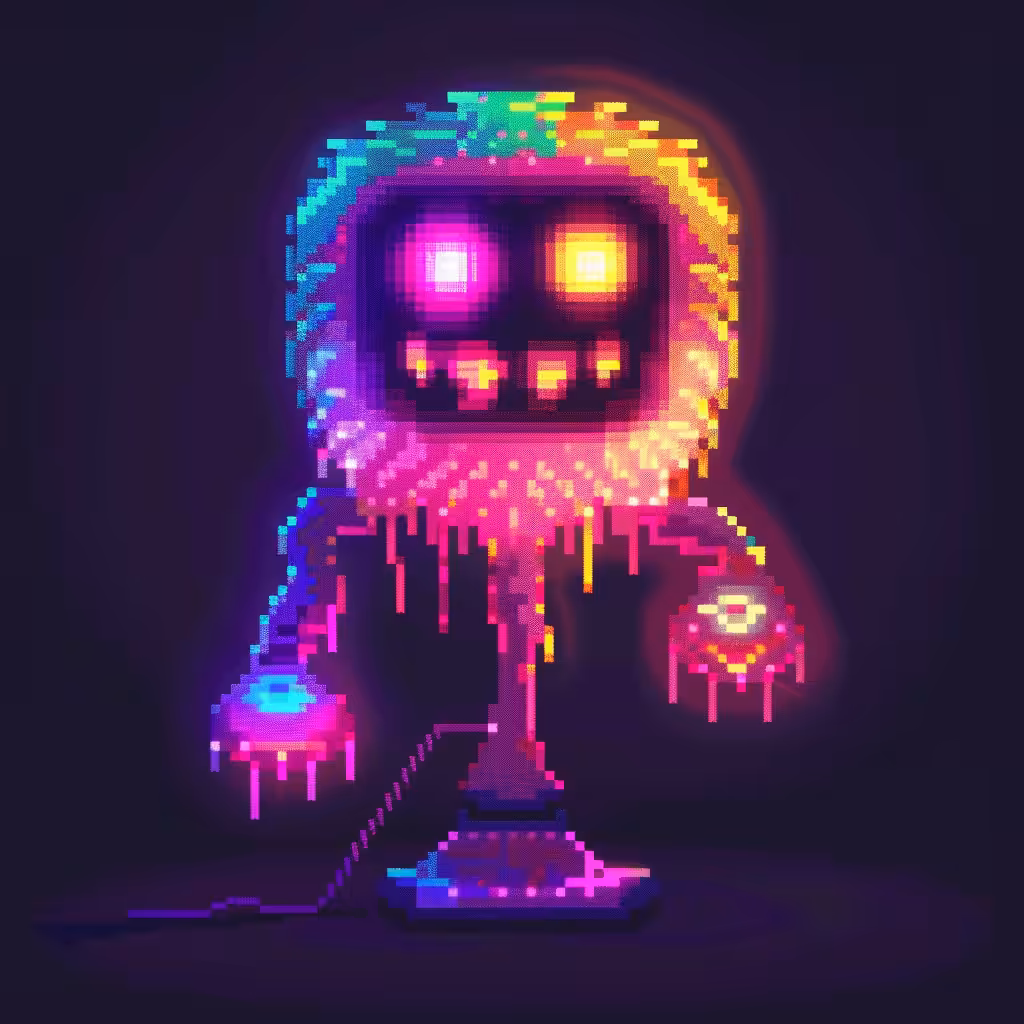 Neon Lamp Monsters on Base #34