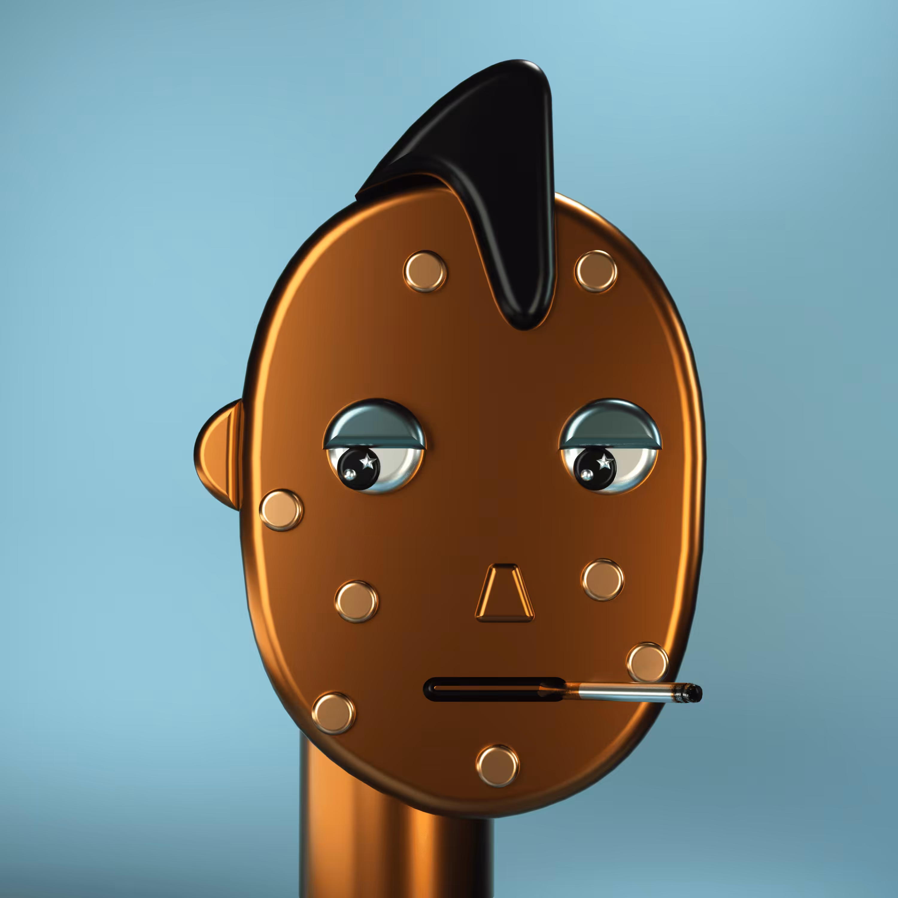3D Chrome Punks: 3D Chrome Punk #0695
