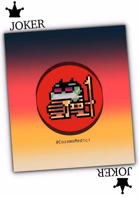 NFT CARDS JOKER TRIBUTE TO @CozomoMedici