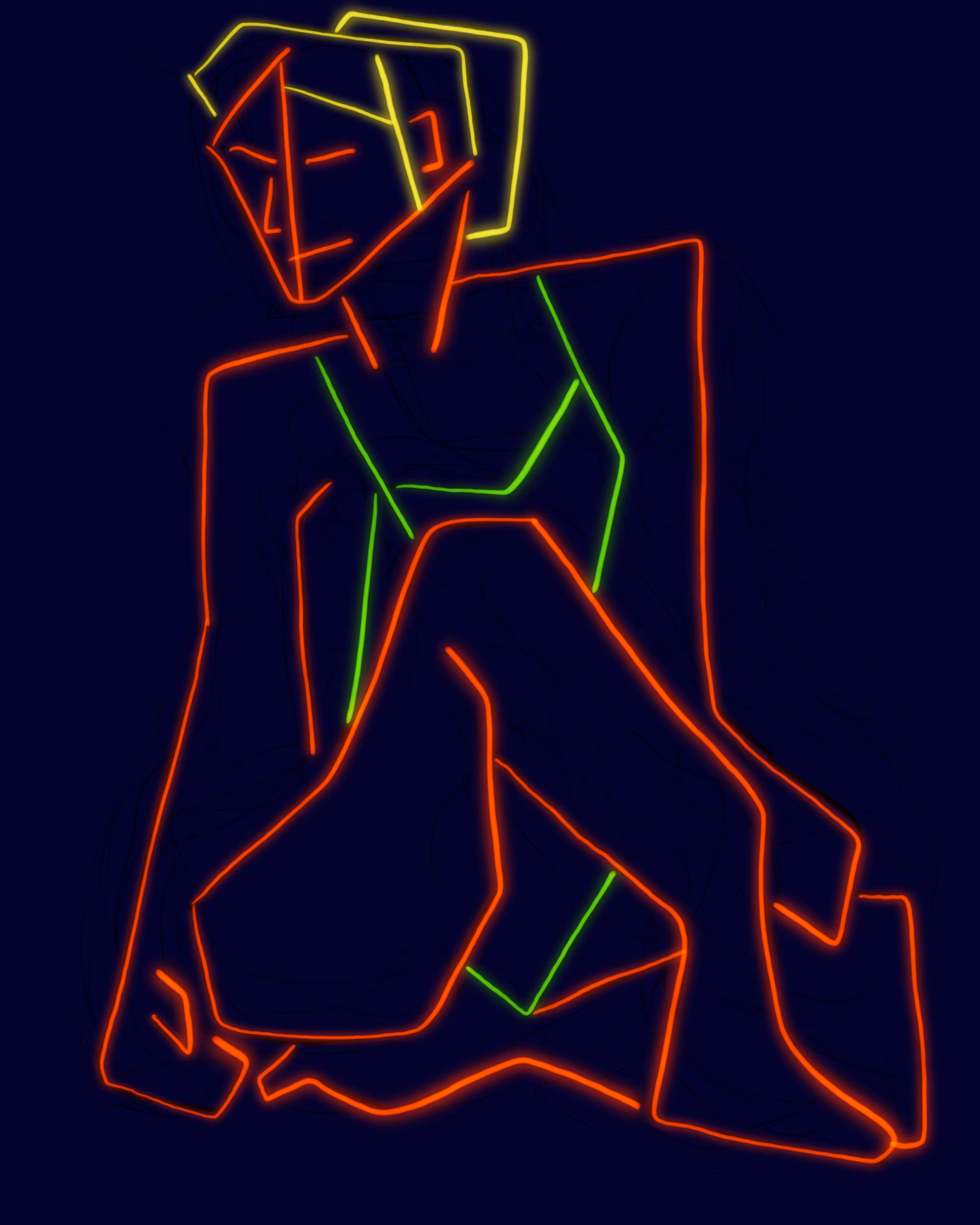 Life Drawing - Neon - 07.04.2021