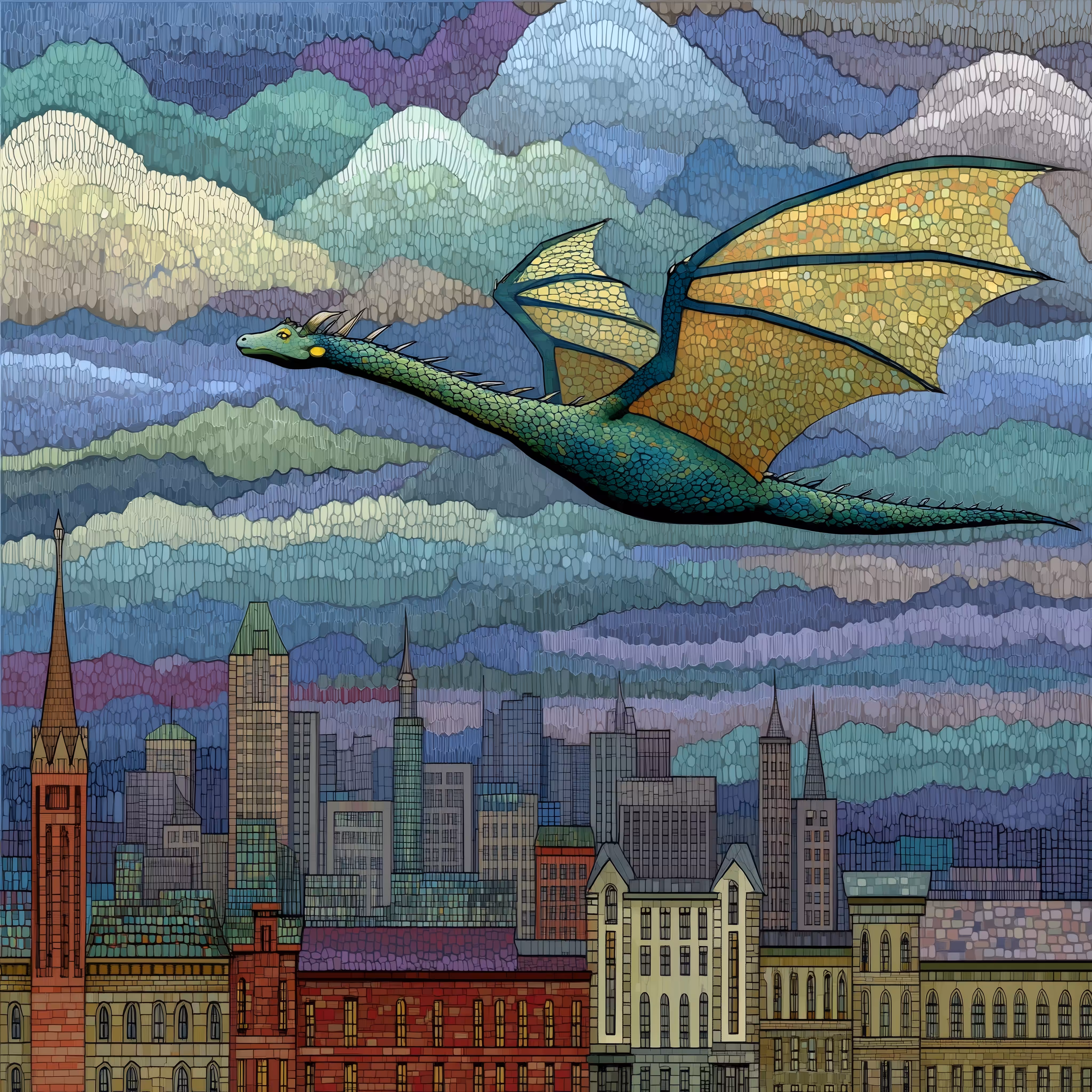 Over the city 