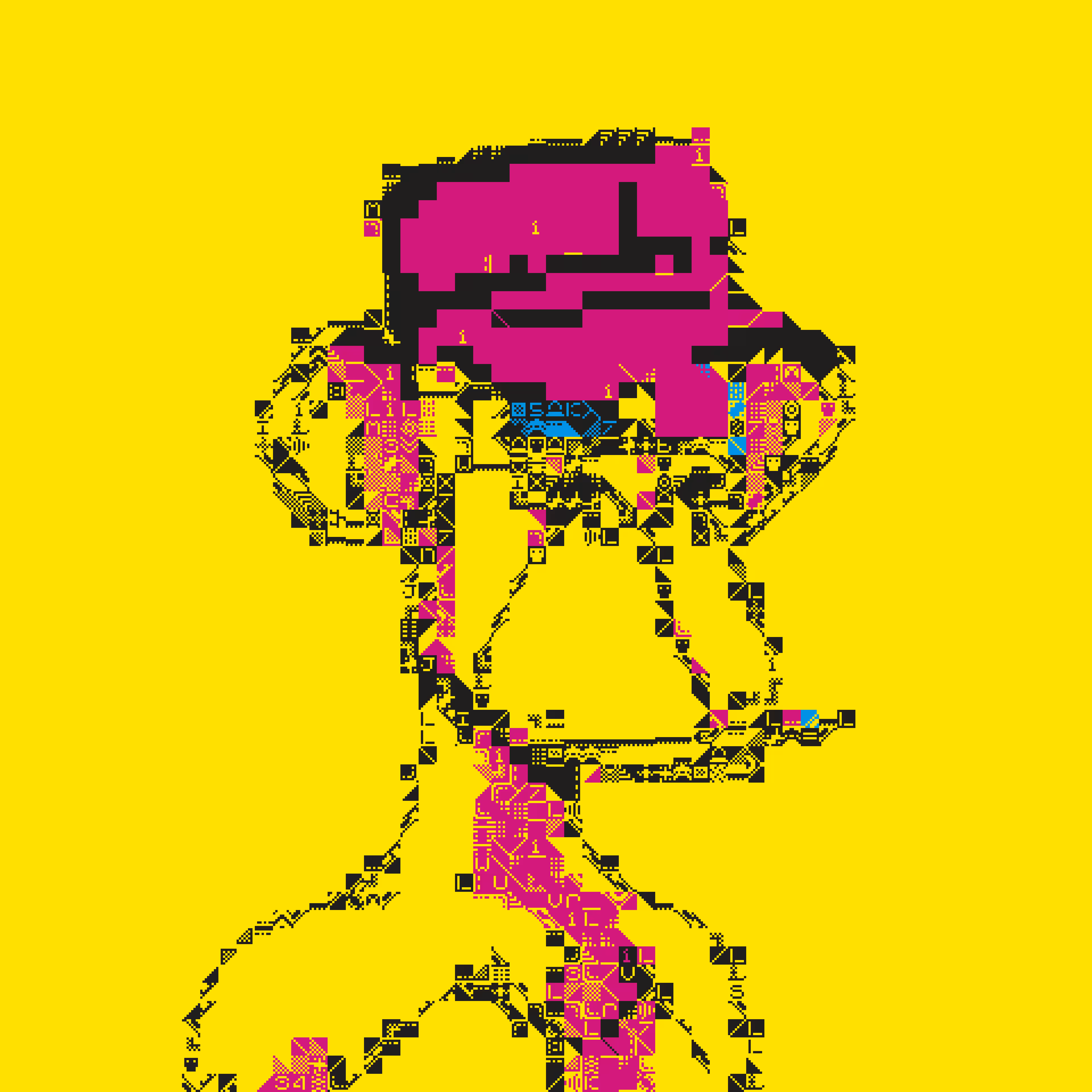 3D CUBIST APES #29