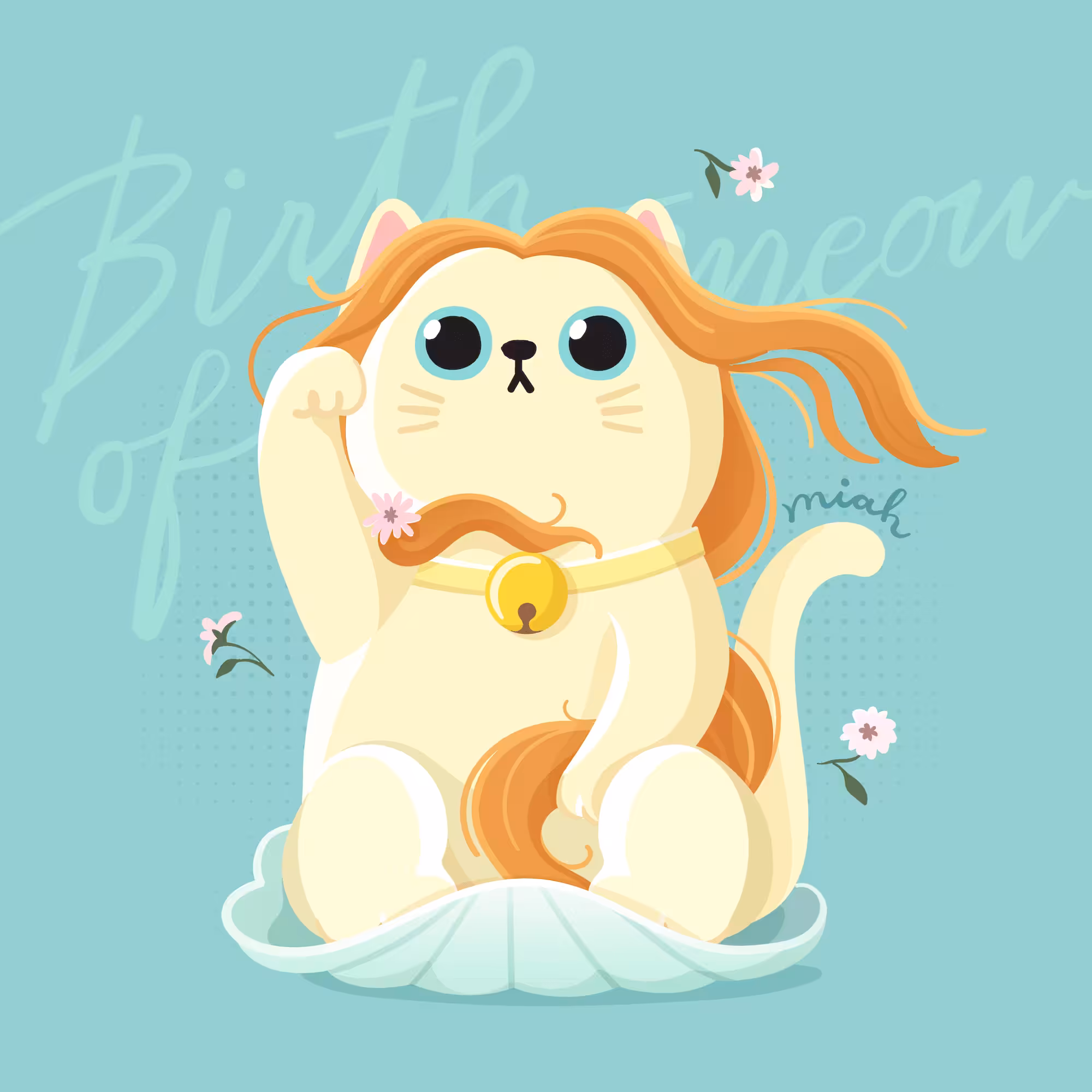 Manekineko x Famous Painting #1 : Birth of Meow
