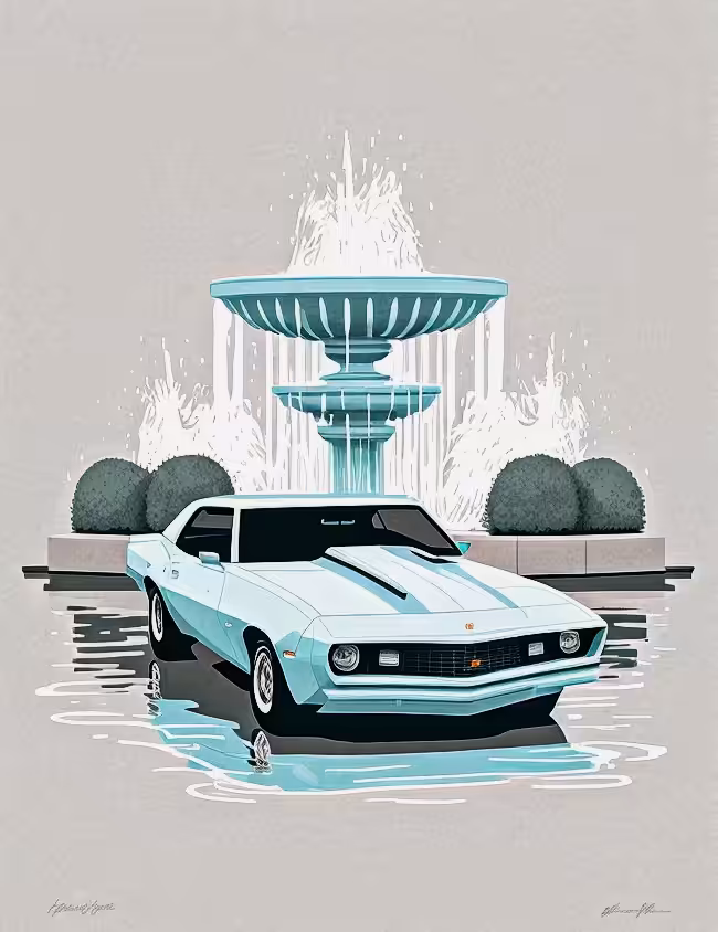 Mustang fountain