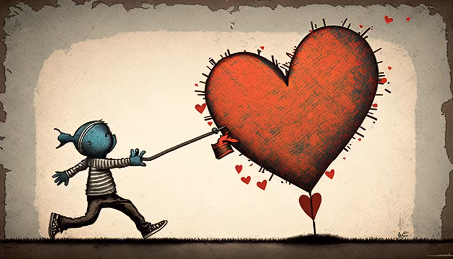 Whimsical valentine art
