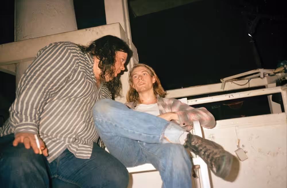 Tad Doyle and Kurt Cobain, Piper Club, Rome. Nov 27, 1989