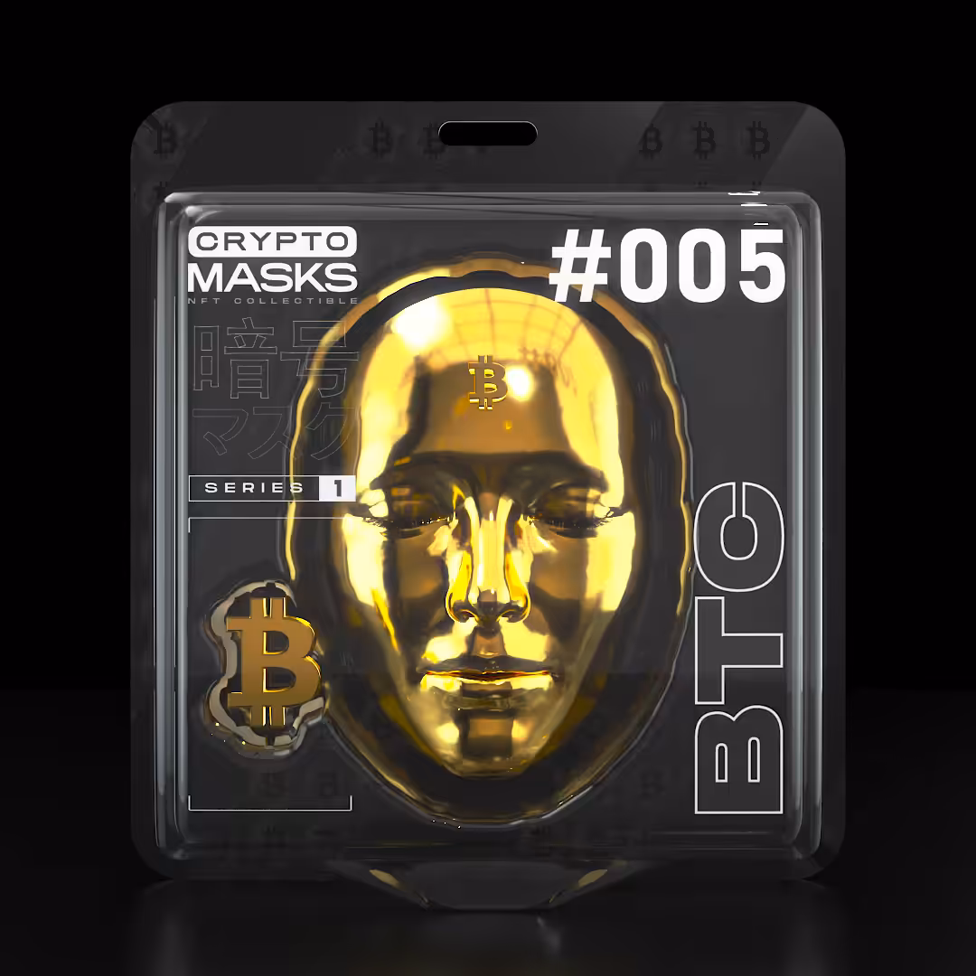 CRYPTO MASKS - Series 1 - #005 - BTC