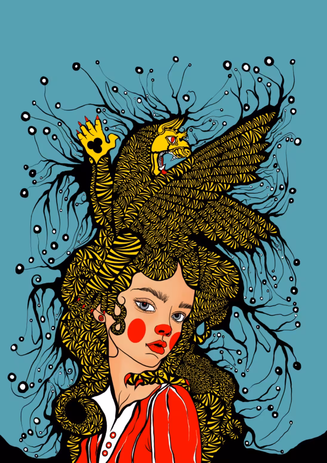Clown girl with BANDIS