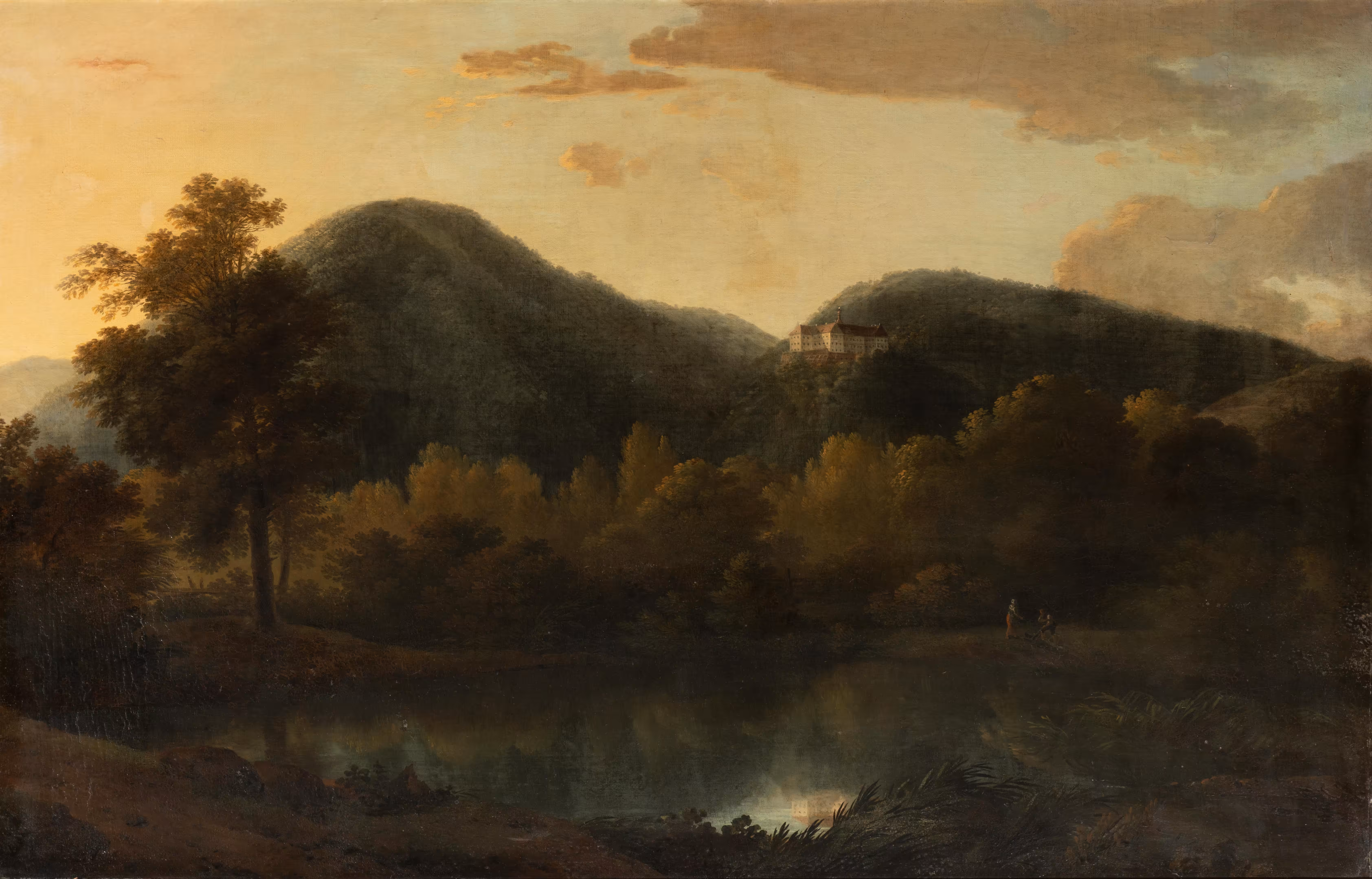 Proof of Patronage: A Distant View of the Castle of Jezeří with a Lake in the Foreground