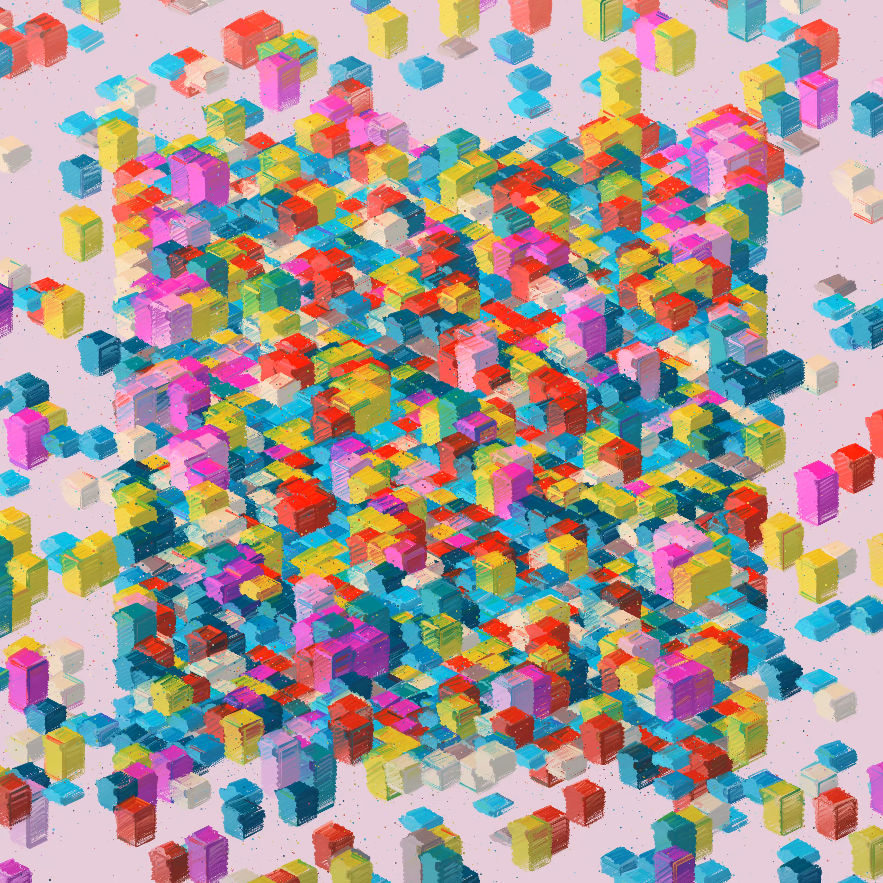 Rodeo posts: Isometric, Genuary 2025, Day 5