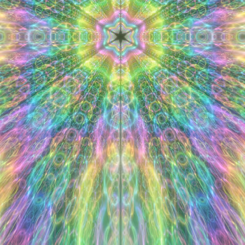 Fluorescent Hexagram #2