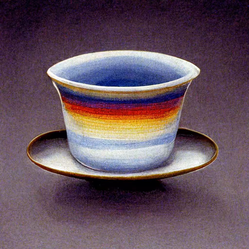 rainbow teacup