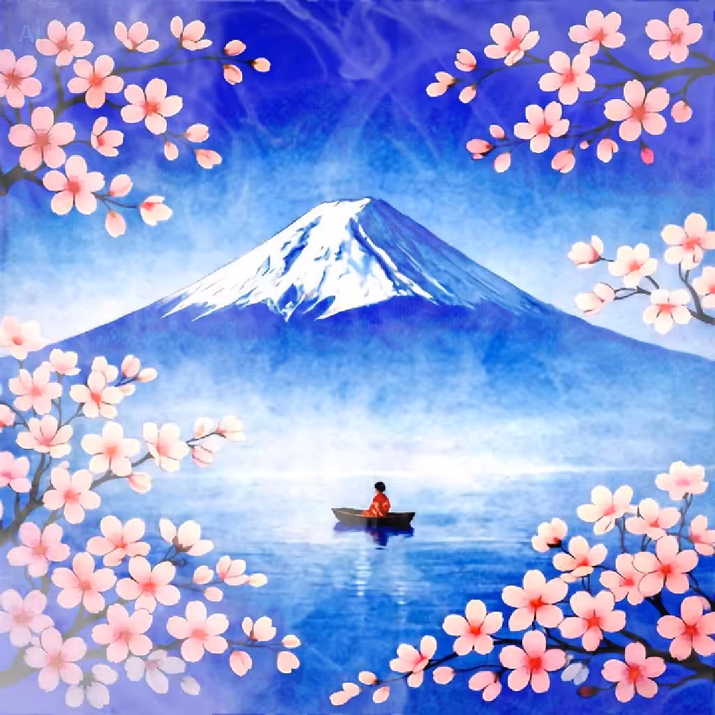 Simple Fuji Art: Spring Drift