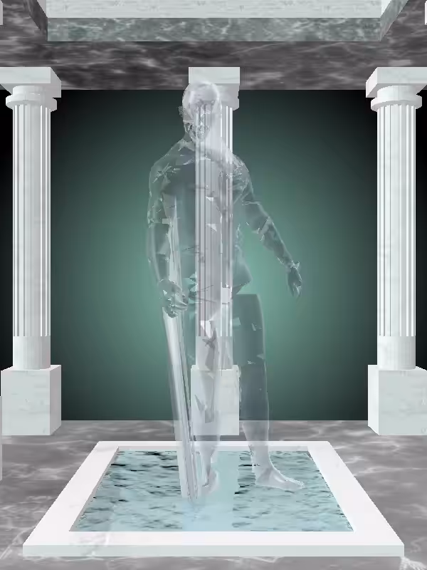 HeavenComputer: The Fading Drunk Shimmery Blue Man #3819