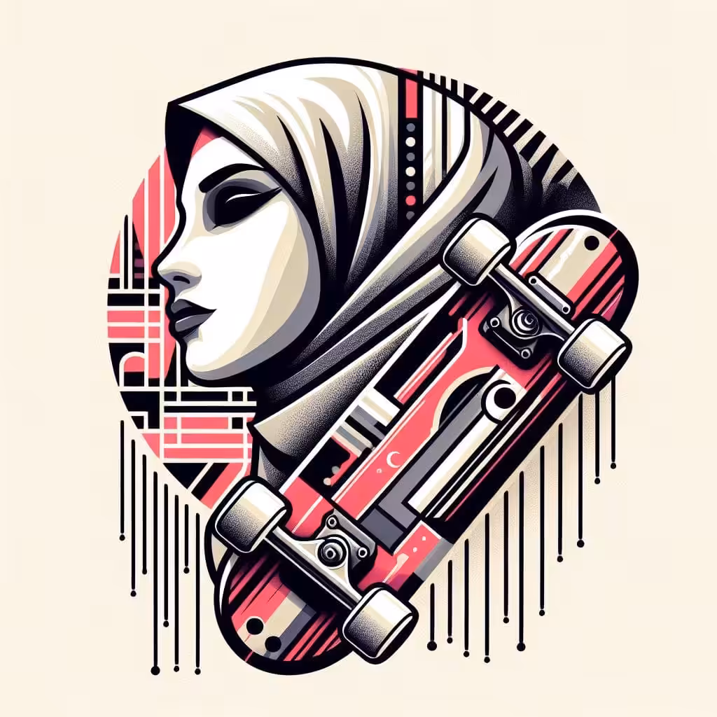 Arabic skateboarder