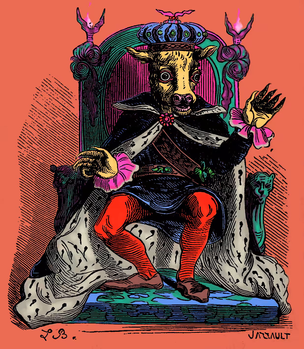 Inferno in colours: Moloch the demon, from Collin de Plancy's Dictionnaire Infernal