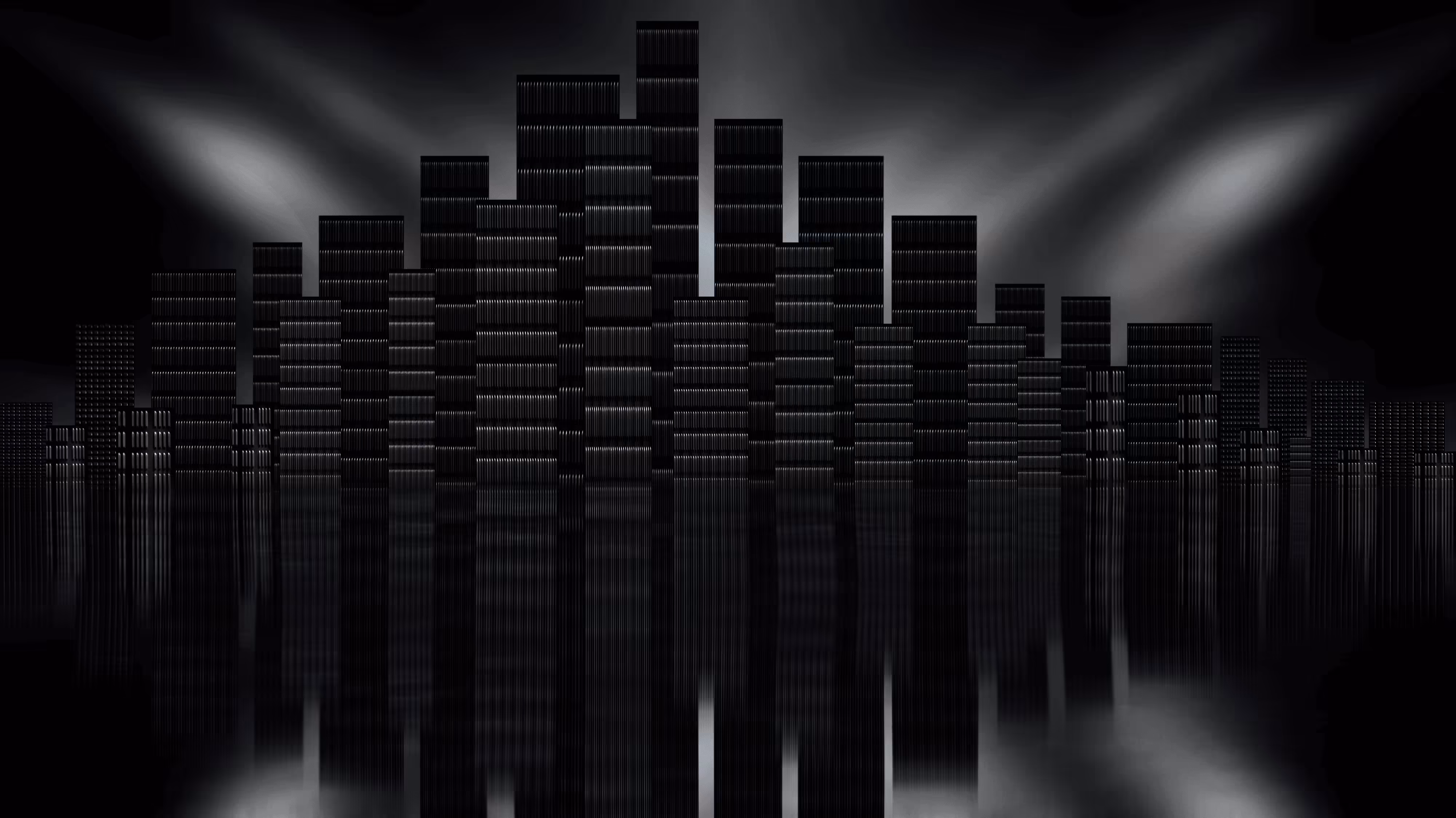 #1 Achromatic World | Dark City Skyline