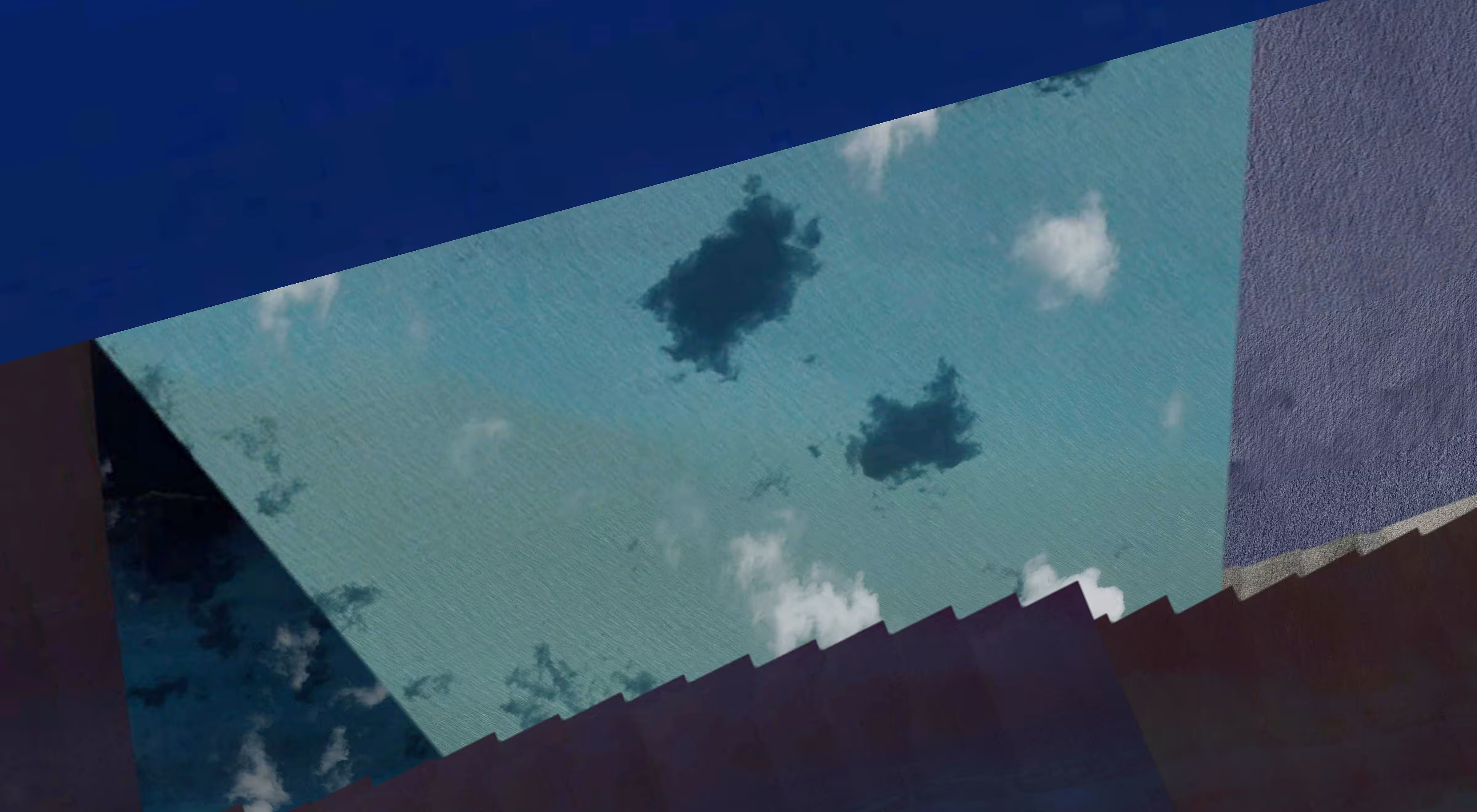 untitled (going south, cloud and sea split #3)