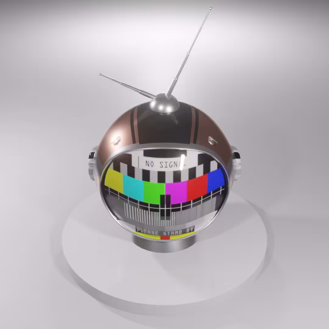 Astro Helmet 3D Animation TV
