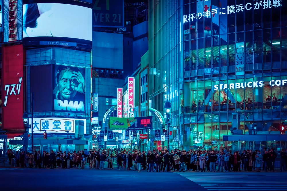 Shibuya full blue moon