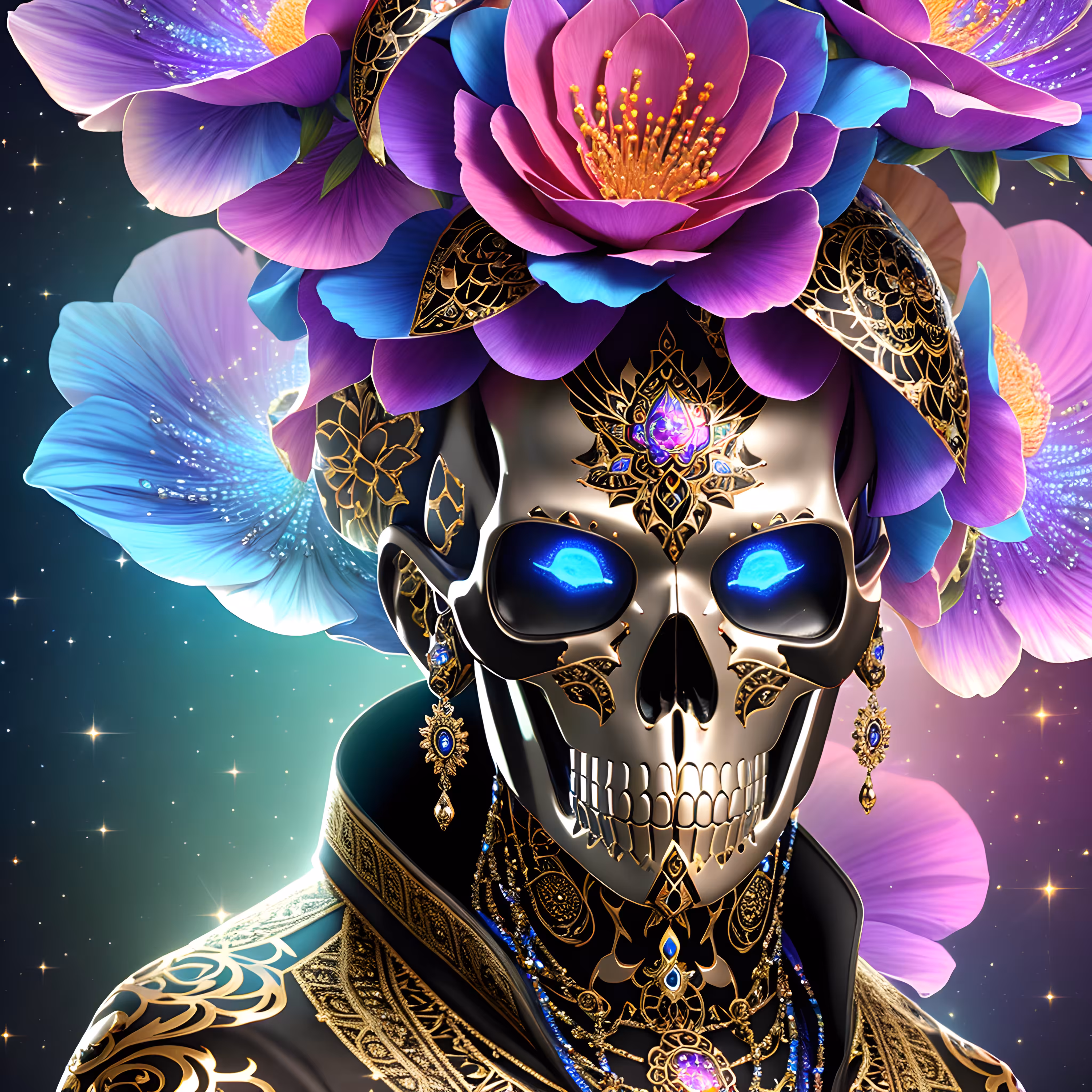 "Skull Symphony #1" 🕯️🌹💎