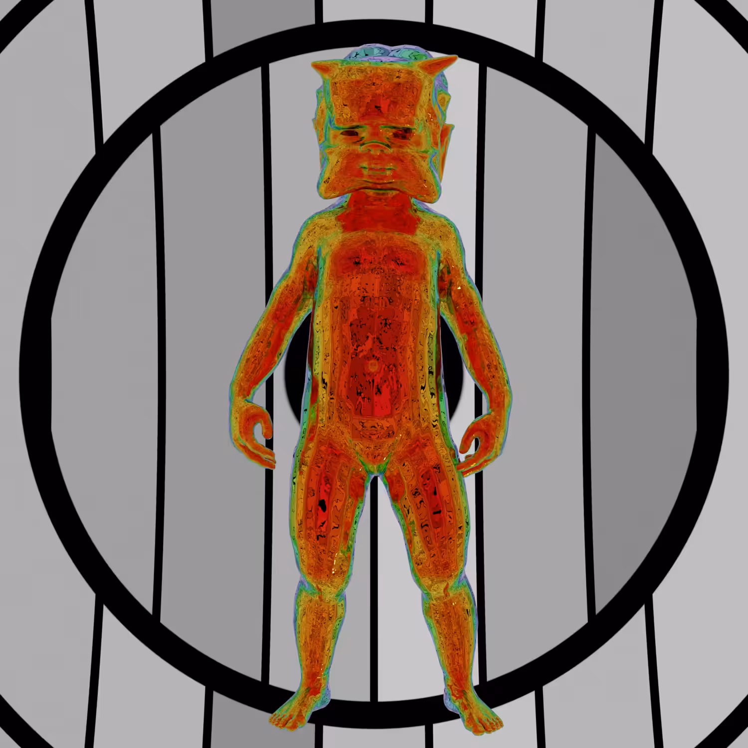 A Drunk Vitruvian Man
