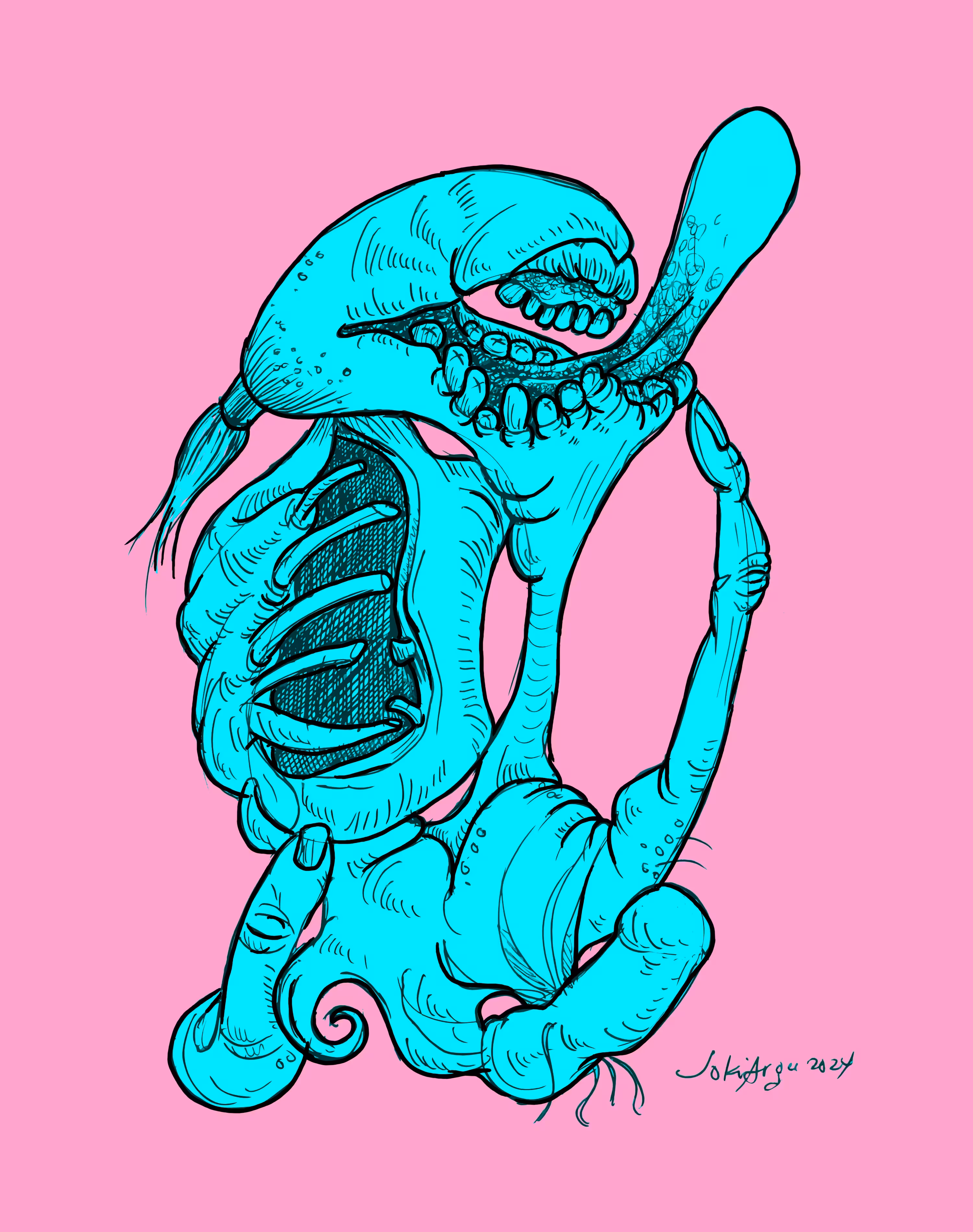 tongue in check
