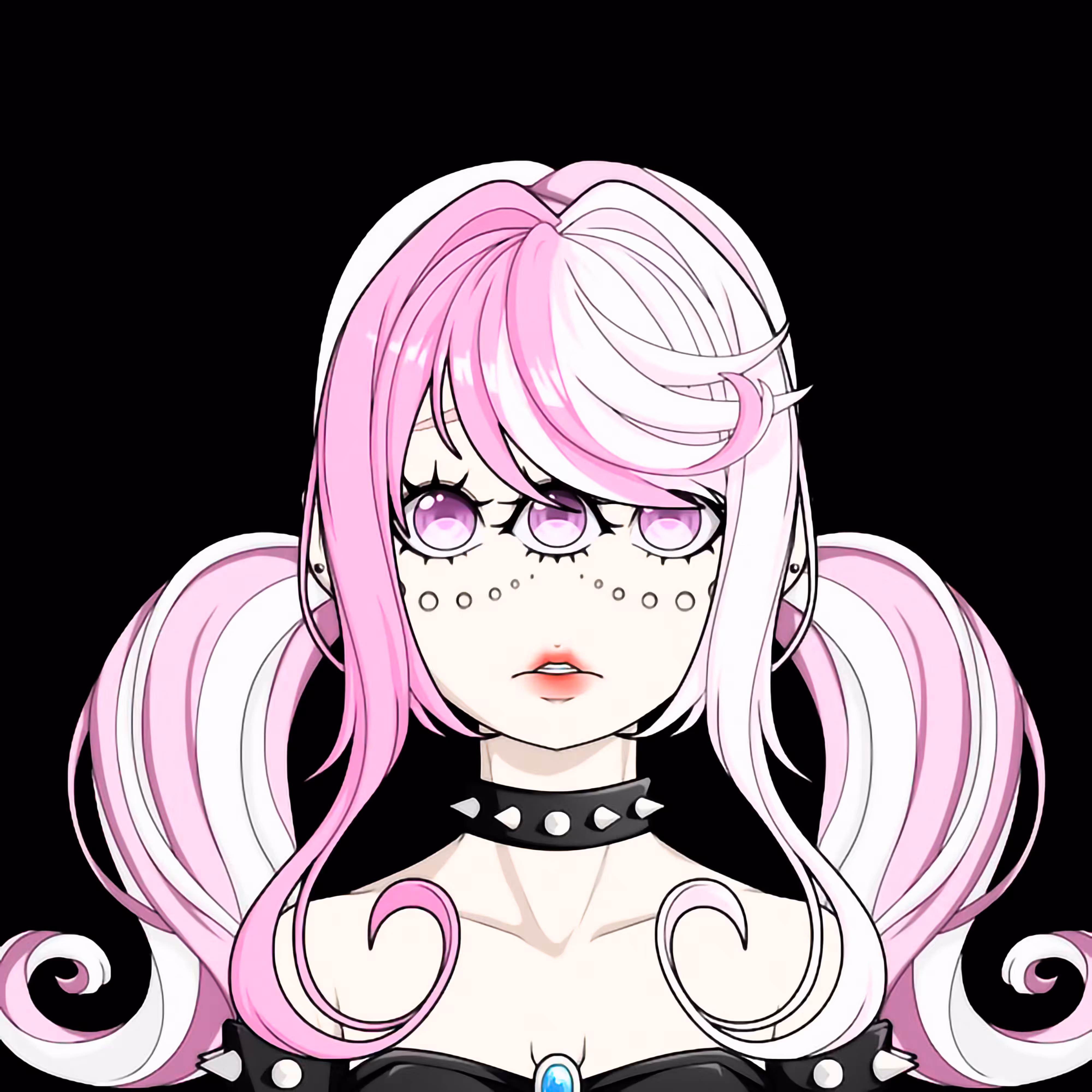The Pretty Pink Steampunk Trio in the dark