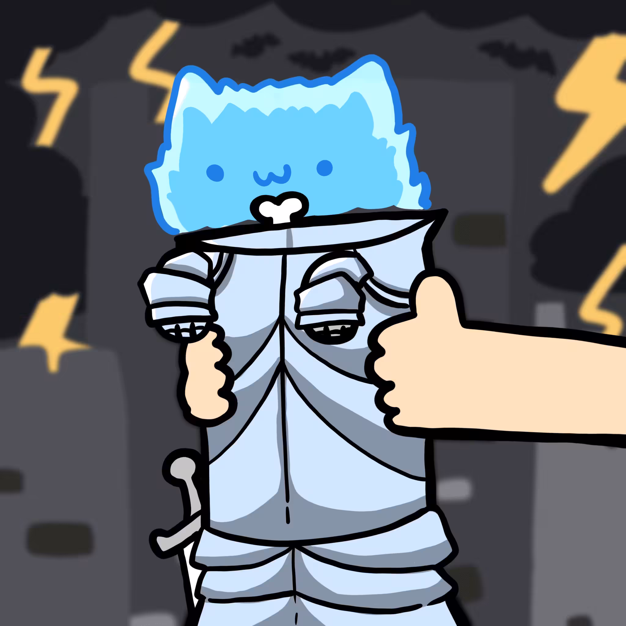 Long Long Cat: Long Long dullahan cat #0196
