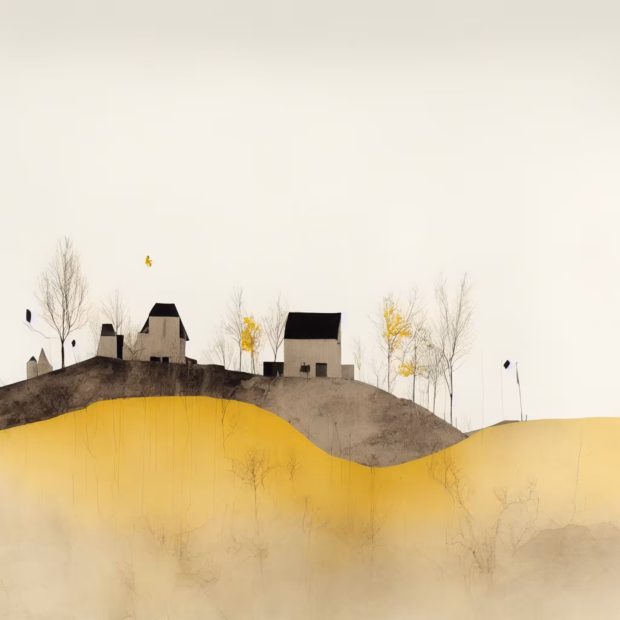 Yellow Trees and Houses - 1 #34