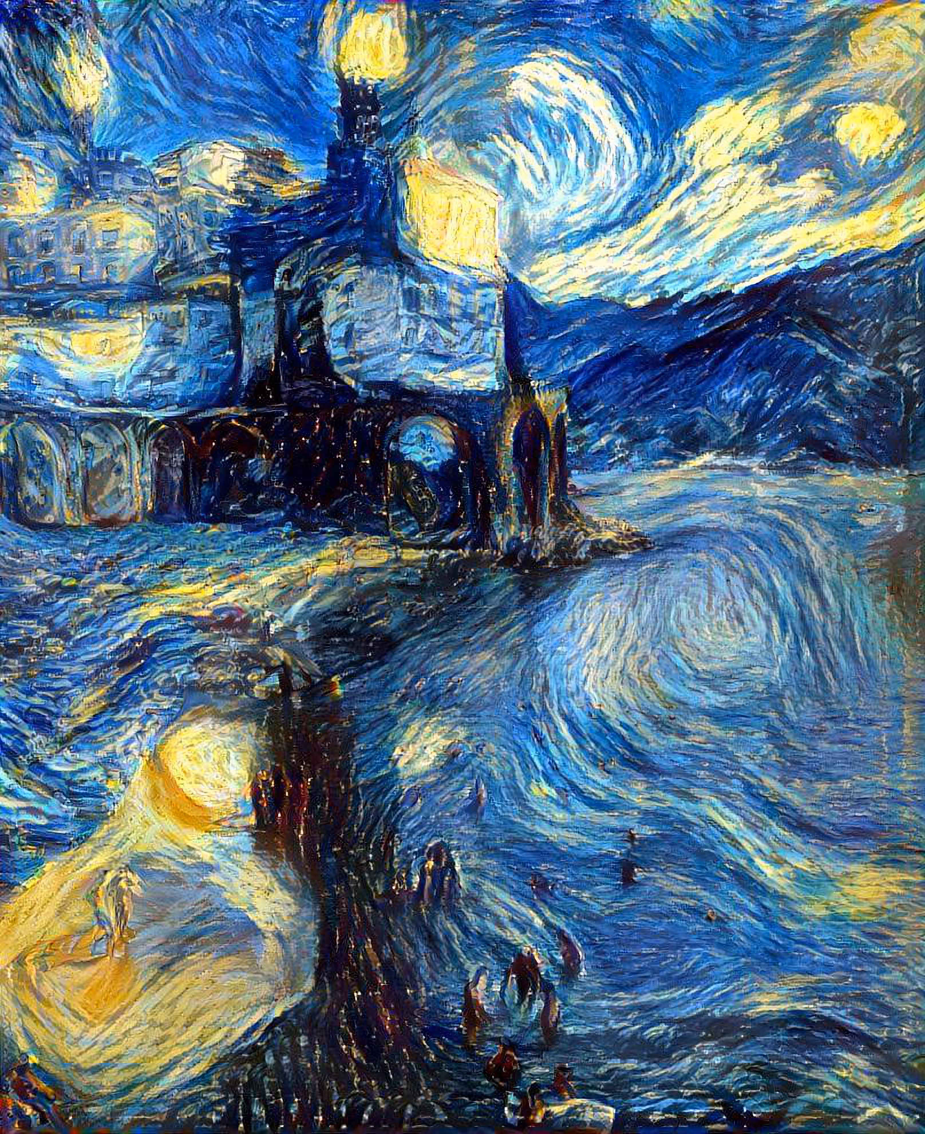 Azzurri in Night Sky