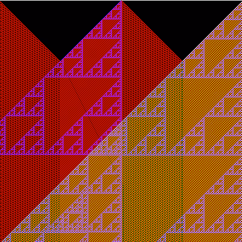 RGB Elementary Cellular Automaton #160