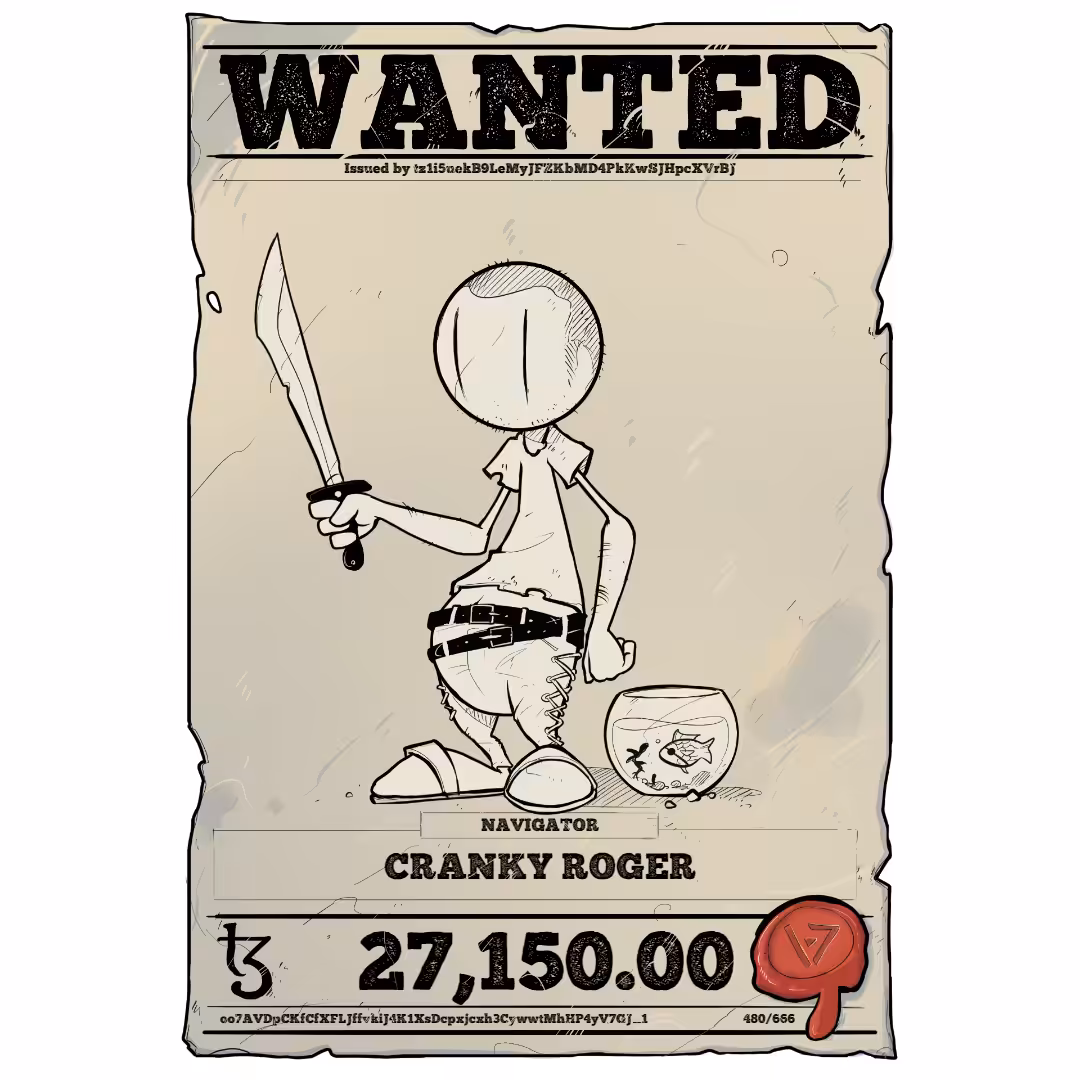CRANKY ROGER | TEZOS PIRATE 480/666