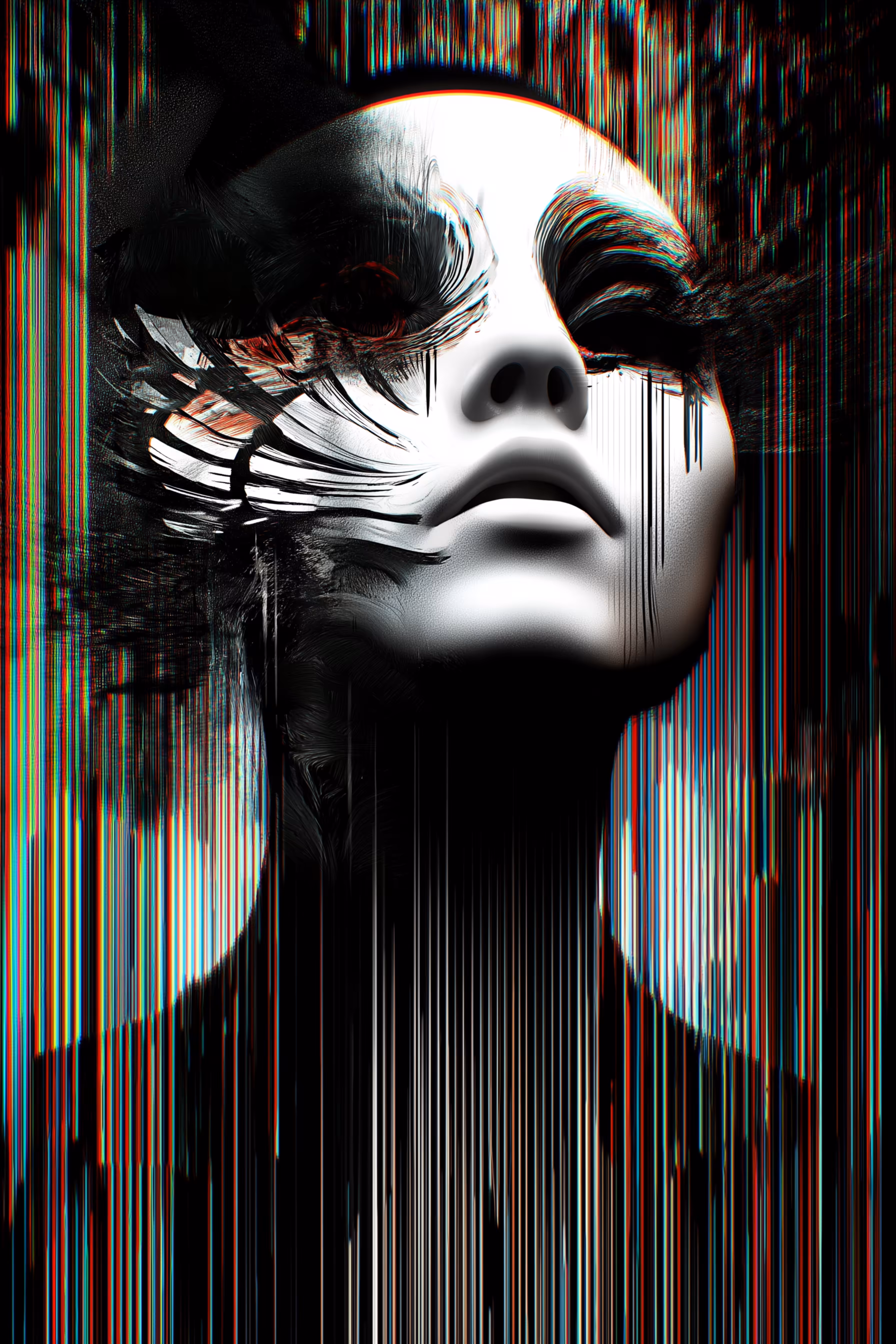 Intense Gaze of the Datamoshing Goddess