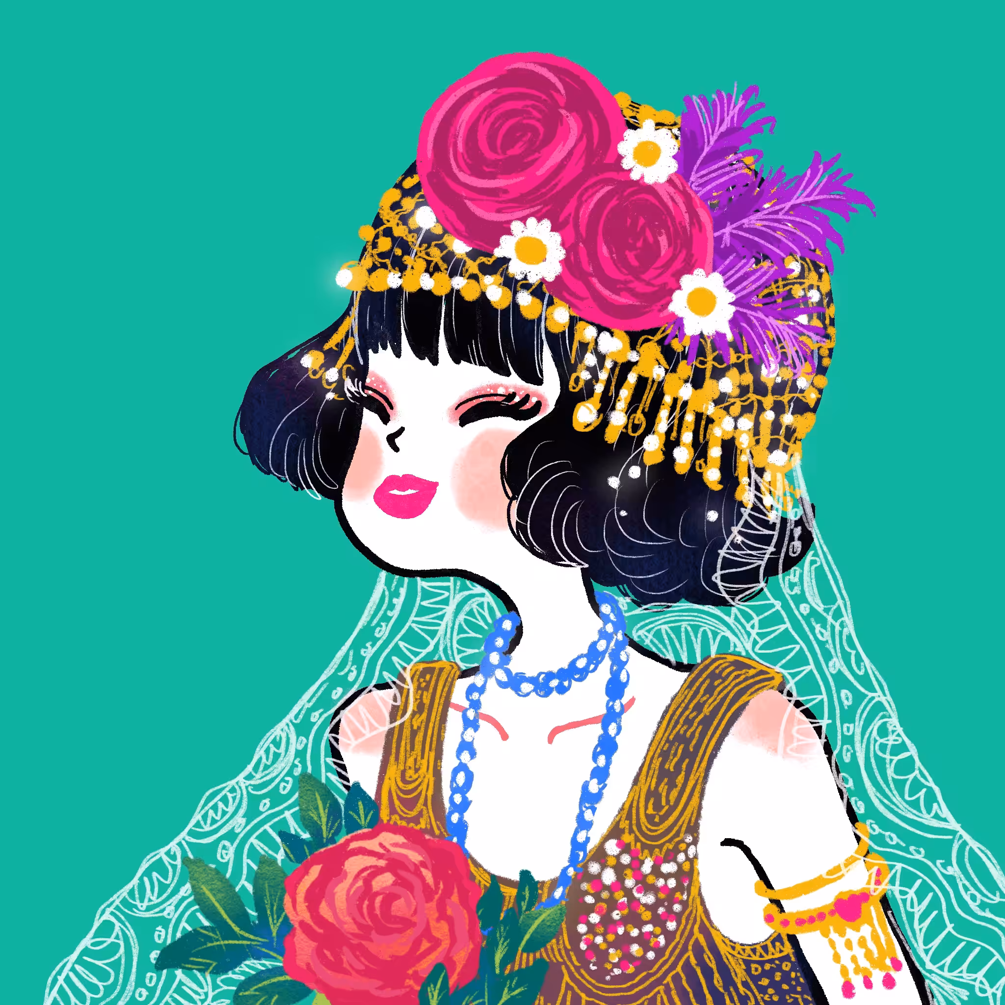 A black hair girl: Irene-033