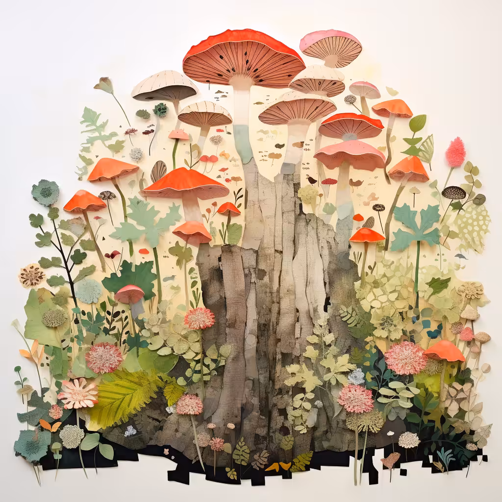 Paper Dreams: Mushroom bouquet #8