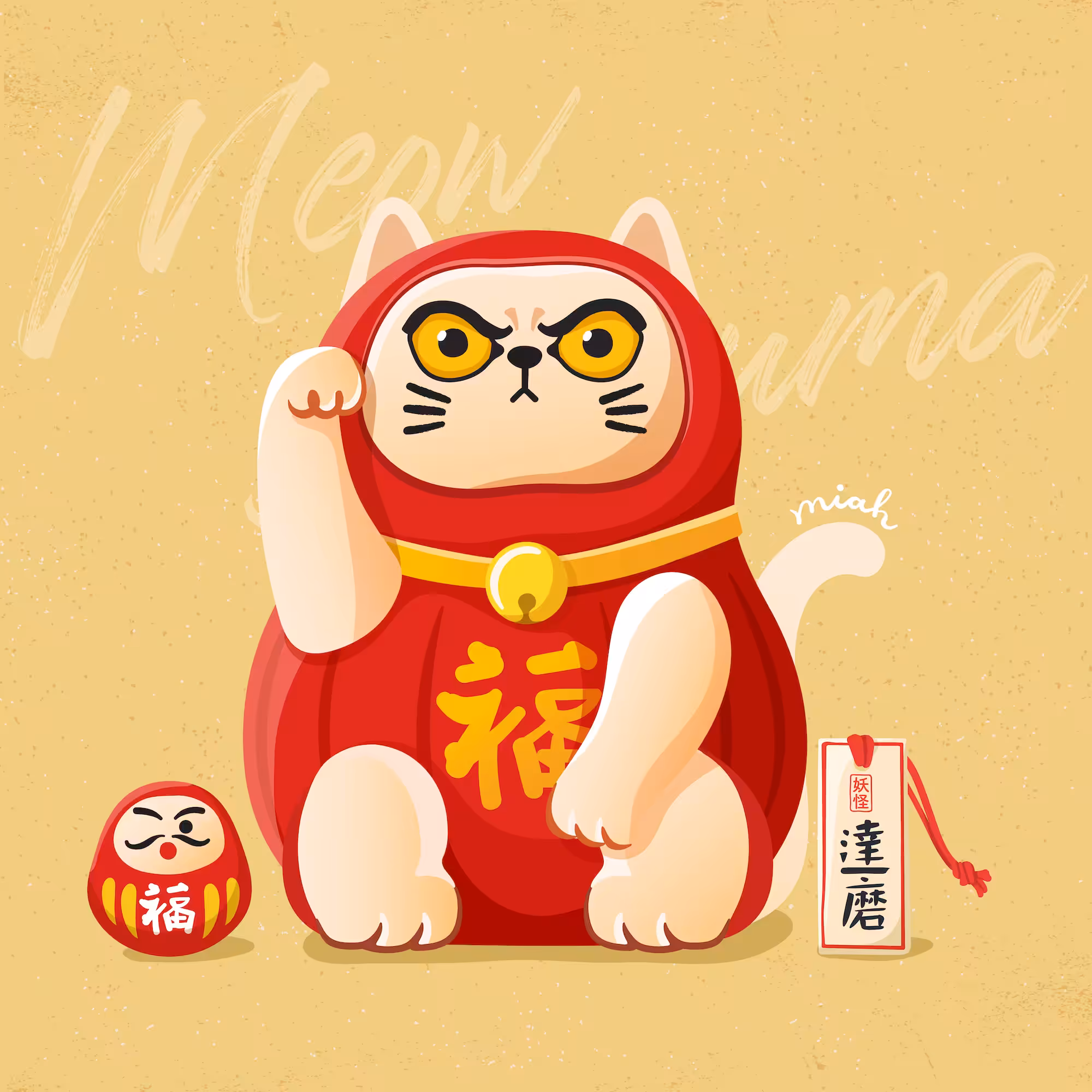Manekineko x Yokai : Meow Daruma