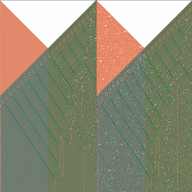 RGB Elementary Cellular Automaton #585