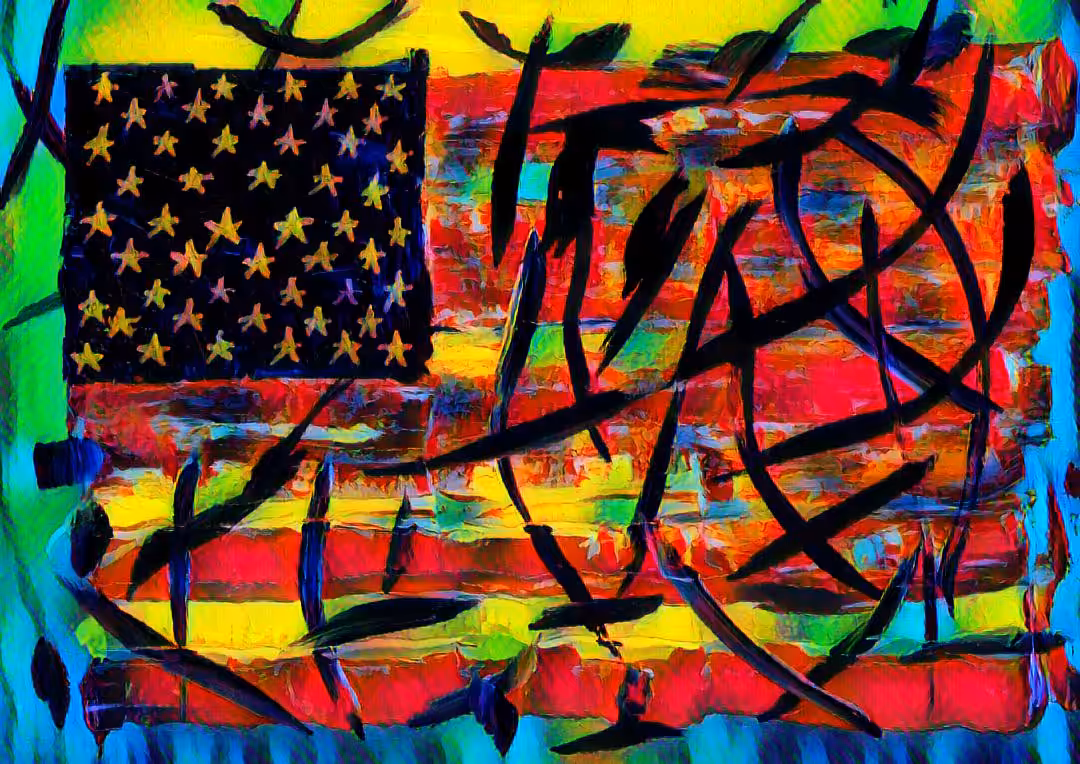 USA Flag, 4th of July Sunny Version