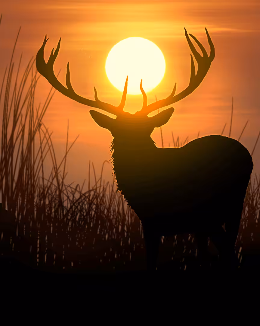 Deer sun