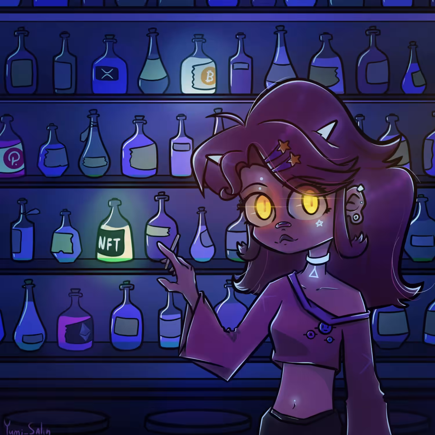 Crypto Bar. Night City.