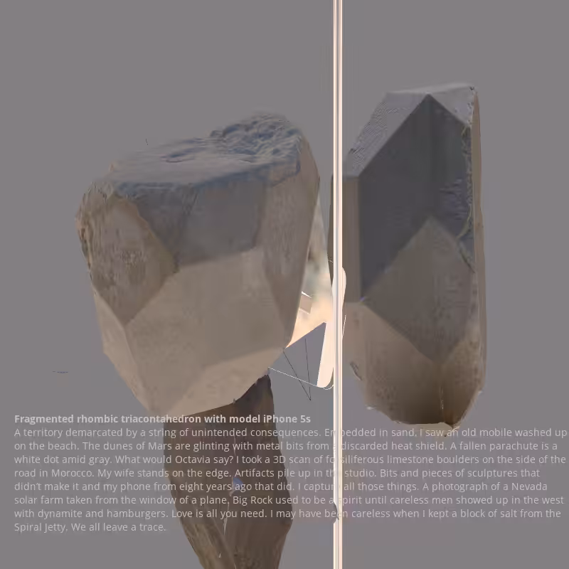 Fragmented triacontahedron with iPhone 5s #60