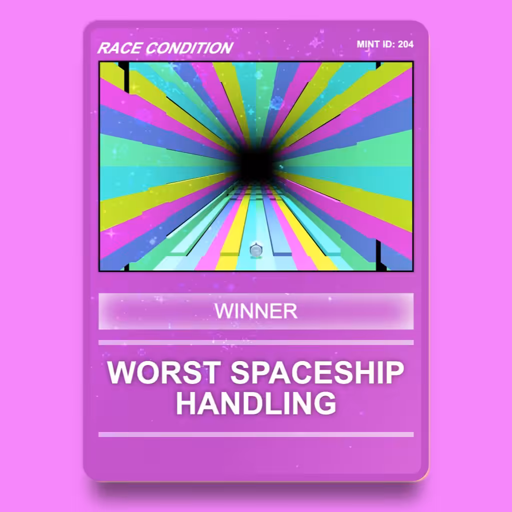 Worst Spaceship Handling – Race Condition Winner