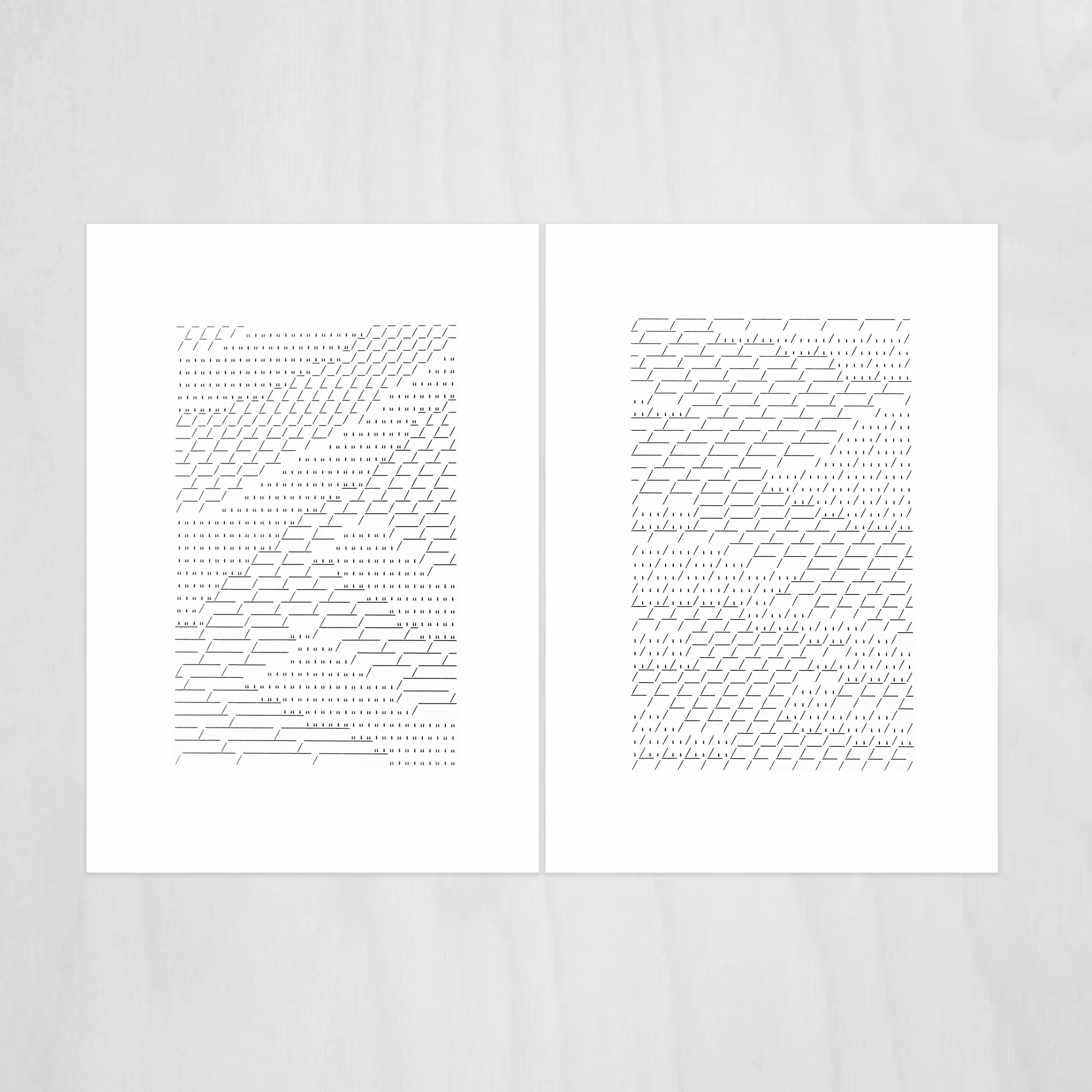 Wave Transcription (Diptych)