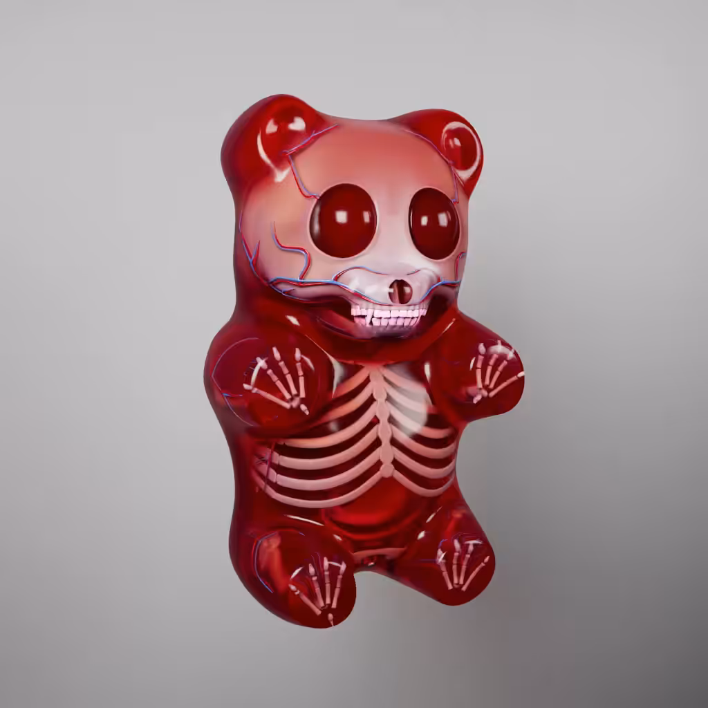 Gummi Bear Anatomy (Raspberry)