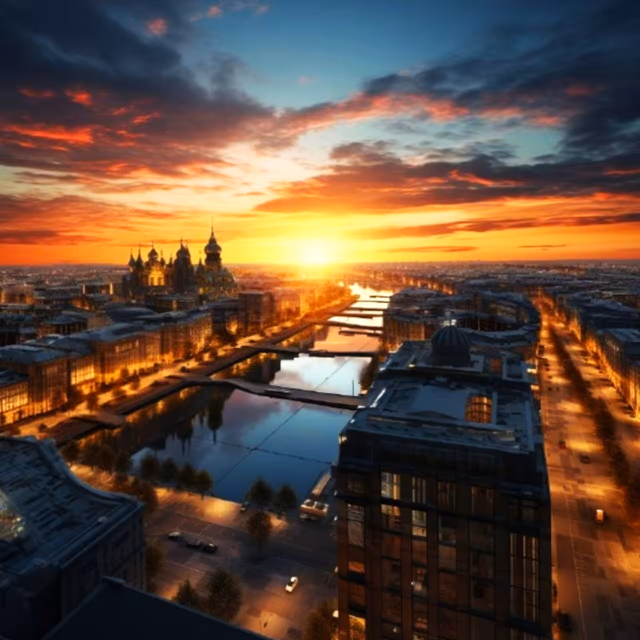 The city's waking up 