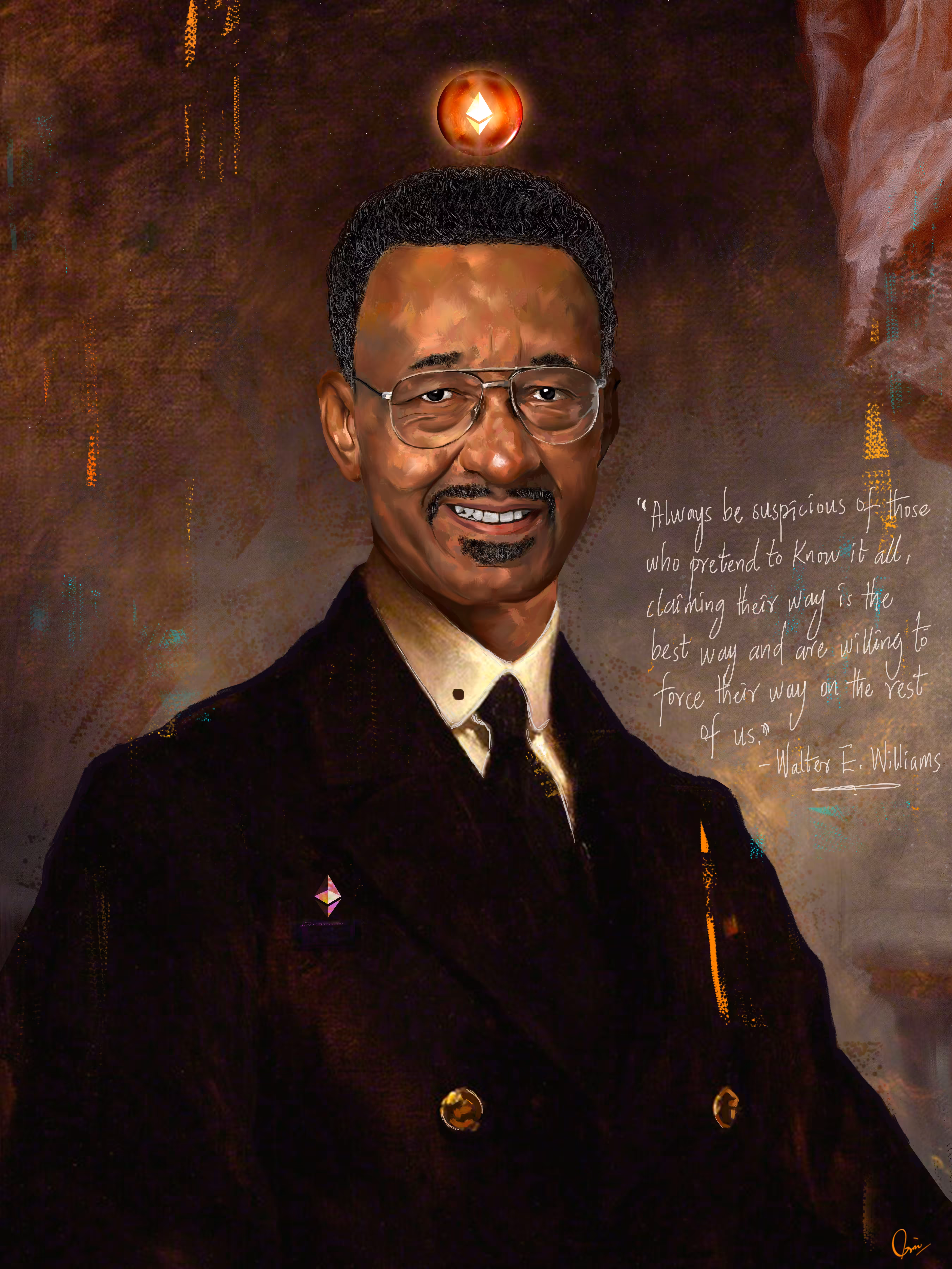 Portrait Of Walter E. Williams