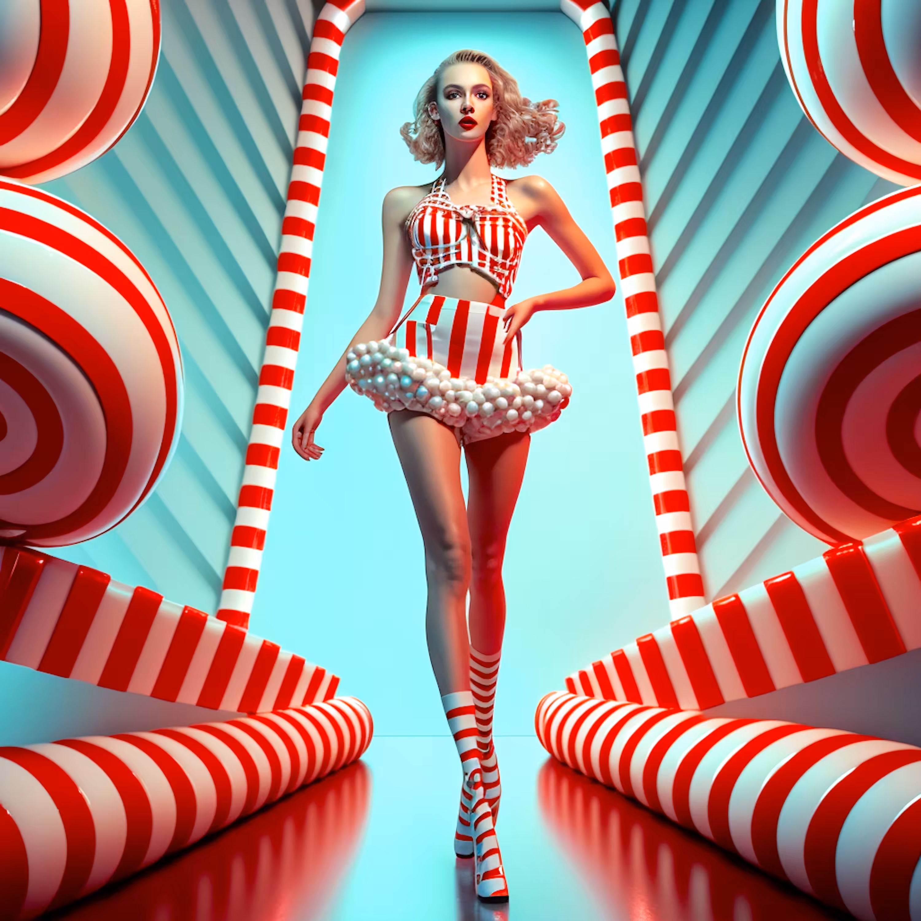 AI Fashion look #11 Peppermint