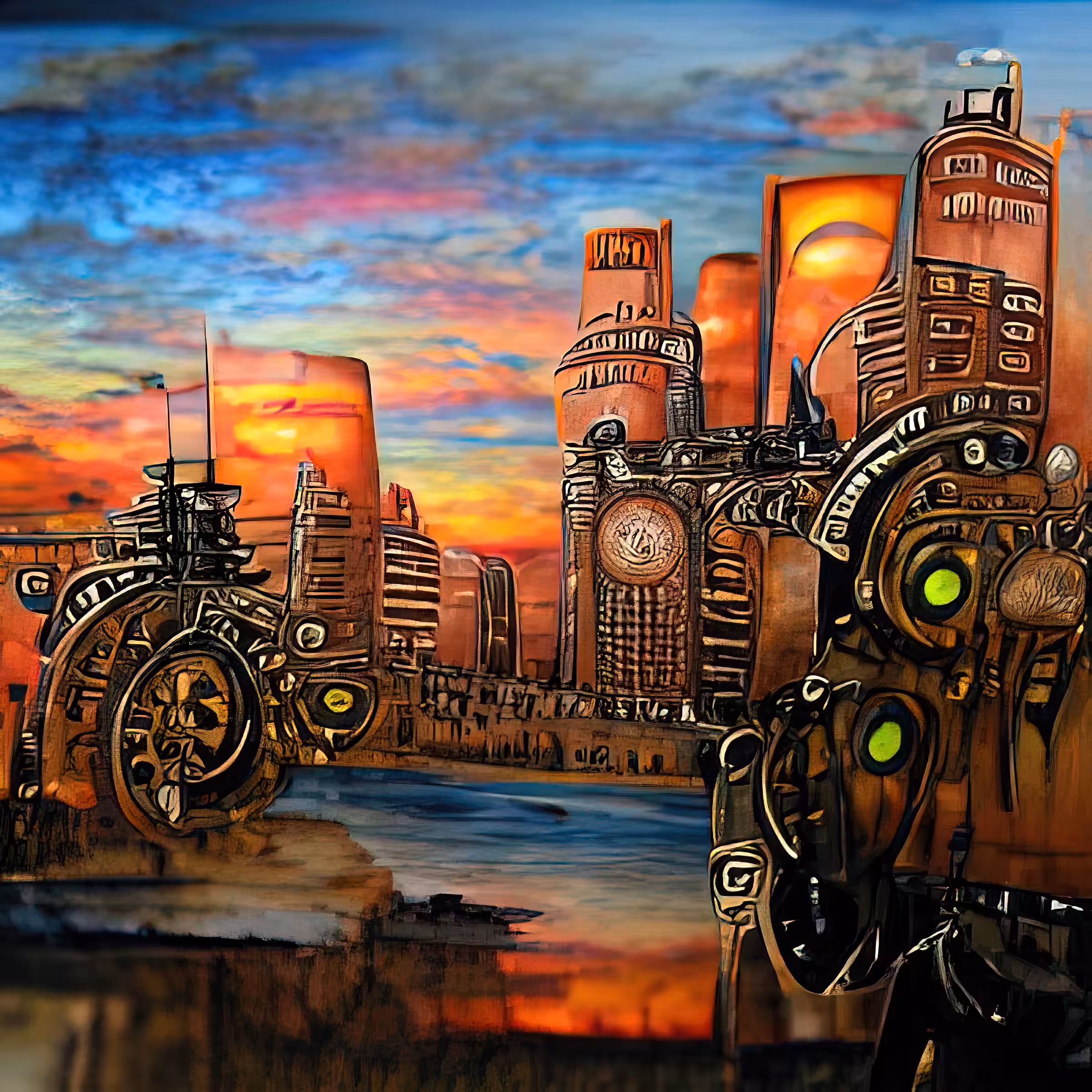 cyber steampunk city sunset QrUsPPgrcCEwZI14XD05